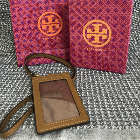 Tory Burch Monogram Lanyard ID Credit Card Holder - Picture 7 of 7